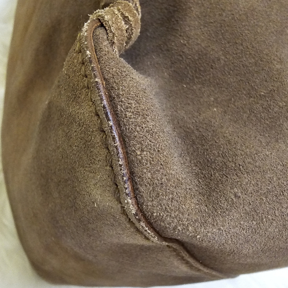 Authentic Gucci Hand Bag Bamboo Brown Suede Leather - Picture 12 of 17